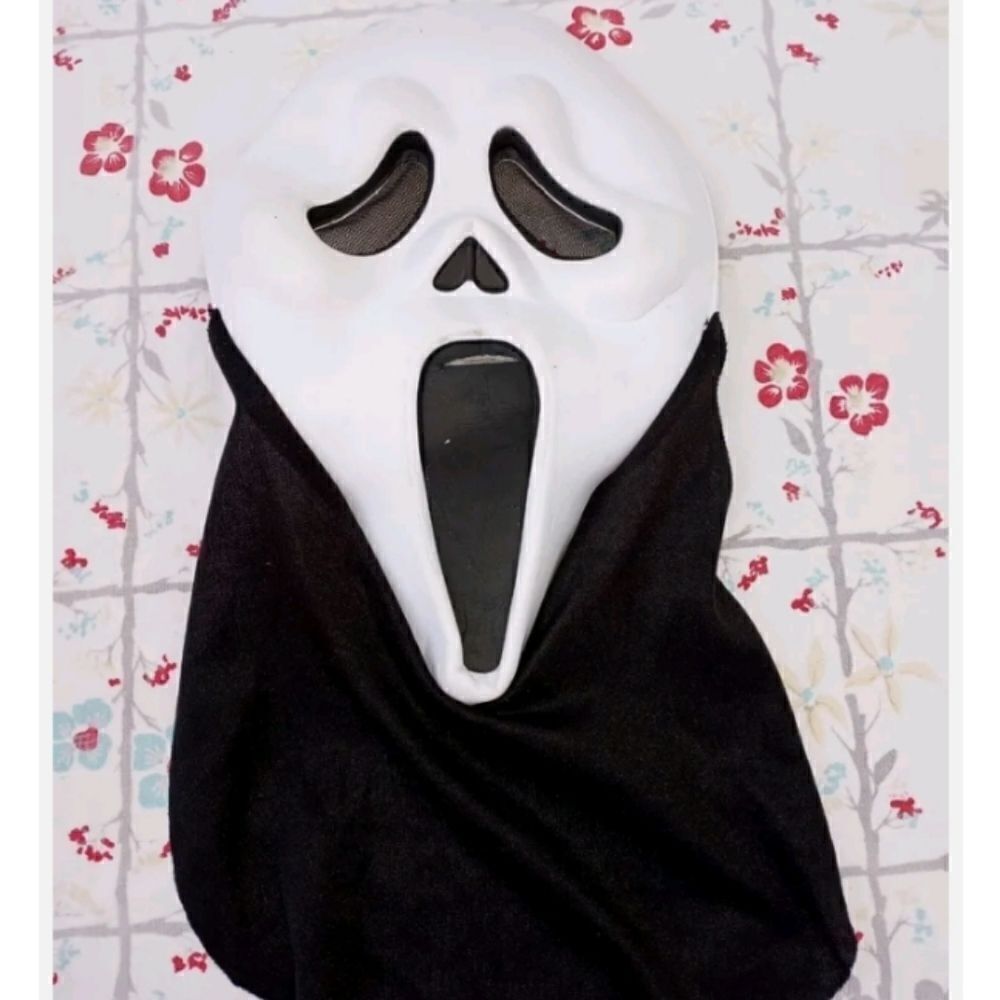 Fun World Scream Ghost Face Adult Costume Hooded Halloween Mask.